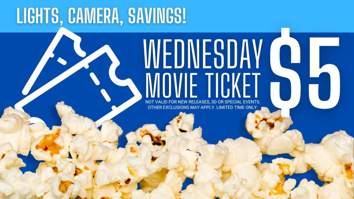  Tuesday Movie Tickets and  Popcorn Are Back!